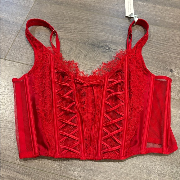 Victoria’s Secret Dream Angels Unlined Lace-Up Corset Top - Picture 2 of 8